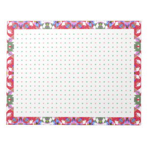 Jolly Red Cheerful Christmas Dot Grid BuJo Planner Notepad
