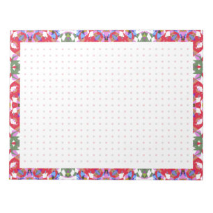 Jolly Red Christmas Fun Dot Grid Organizer Planner Notepad