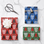 Jolly Retro Santas Wrapping Paper<br><div class="desc">Cute retro Santa faces all in a row.</div>