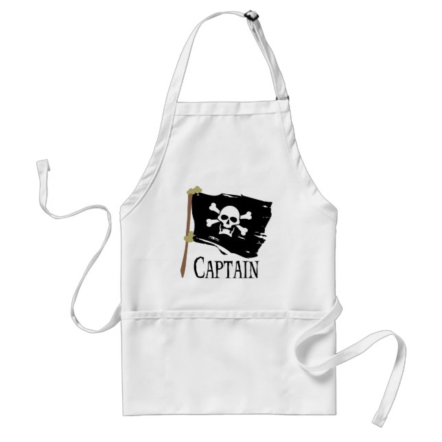 Jolly Roger Captain Adult Apron (Front)