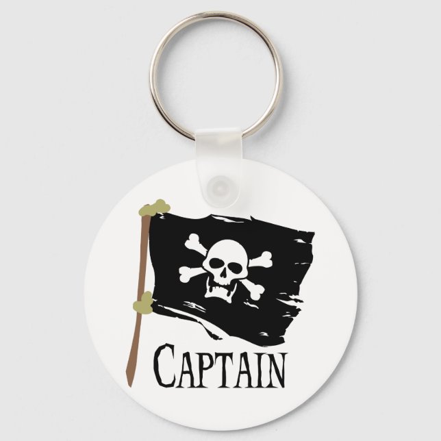 Jolly Roger Captain Keychain (Front)