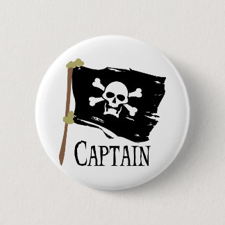 Jolly Roger Captain Pinback Button