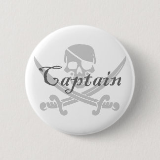 Jolly Roger Captain Pinback Button