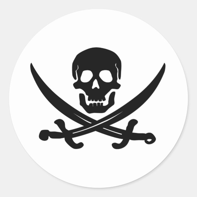 Jolly Roger Classic Round Sticker (Front)