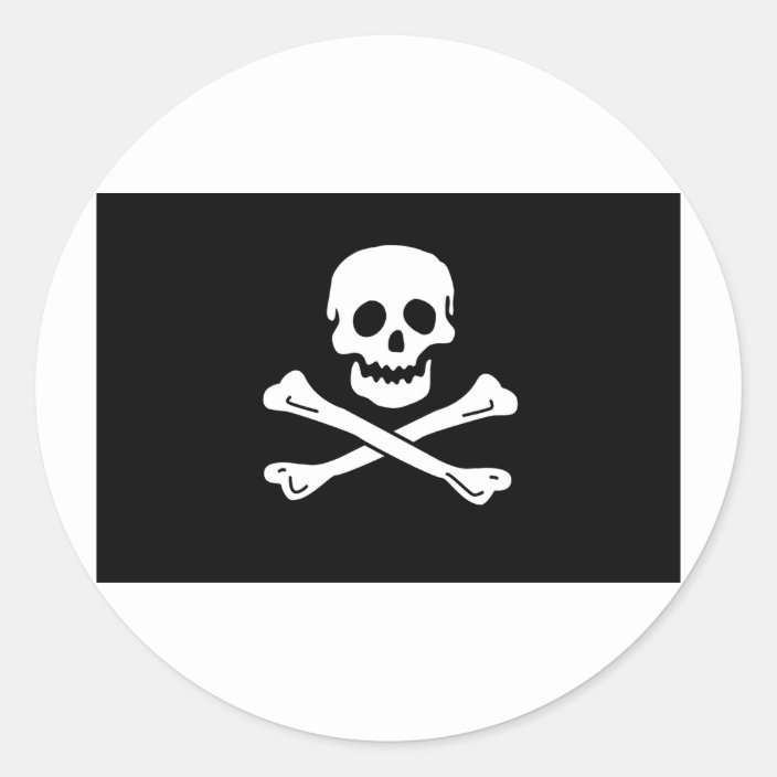 jolly roger classic round sticker | Zazzle.com