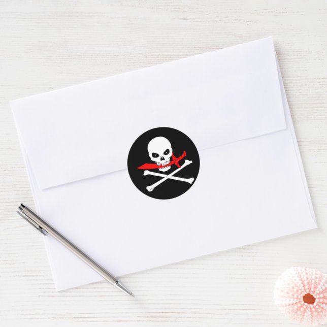 Jolly Roger (cutlass) Sticker (Envelope)