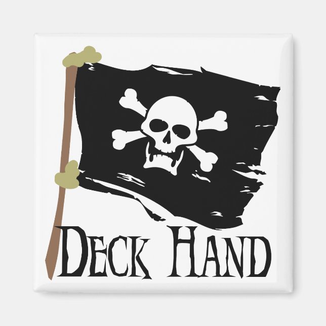 Jolly Roger Deck Hand Magnet (Front)