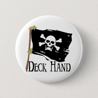 Jolly Roger Deck Hand Pinback Button
