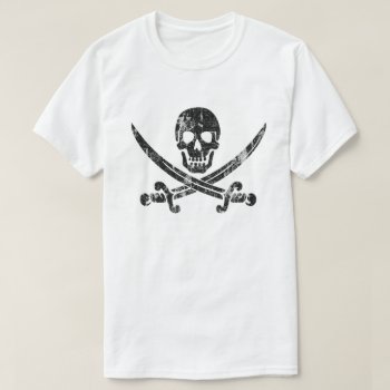Jolly Roger Distressed T-shirt by JerryLambert at Zazzle