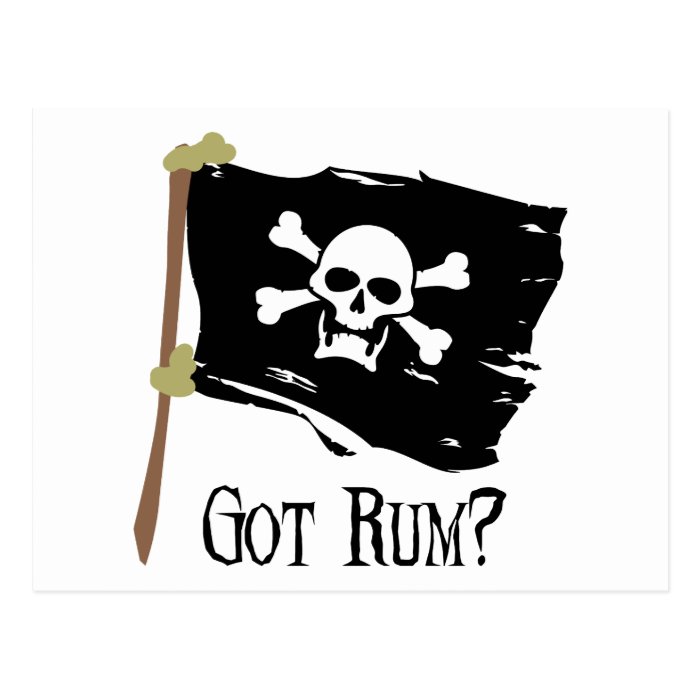 Jolly Roger Got Rum Post Card