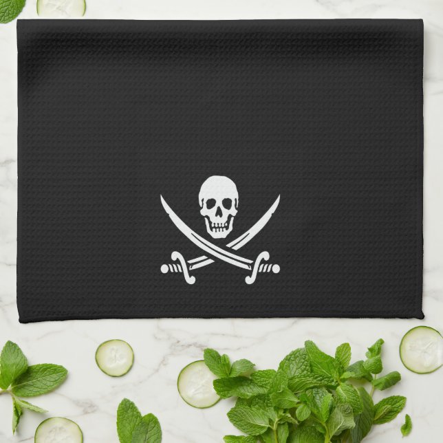 Jolly Roger Kitchen Towel (Folded)