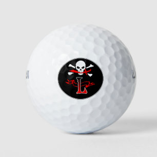 Jolly Roger L Monogram Initial Golf Balls