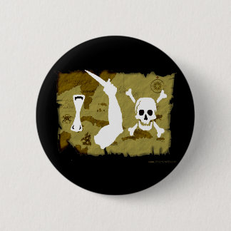 Jolly Roger Map #7 Pinback Button