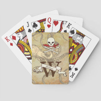 Jolly Roger Monogram Initial Classic Playing Cards