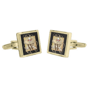 Jolly Roger Monogram Initial Cufflinks