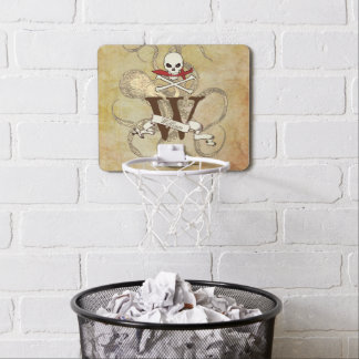 Jolly Roger Monogram Initial Mini Basketball Hoop
