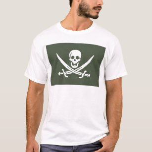 Jolly Roger of Calico Jack Rackham (Green) T-Shirt