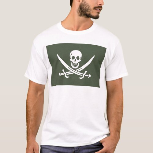 Jolly Roger of Calico Jack Rackham Green T_Shirt