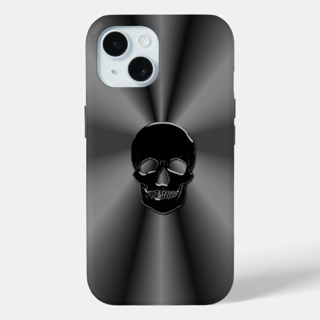 Jolly Roger Onyx Skull Case-Mate iPhone Case (Back)
