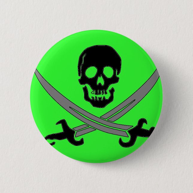 Jolly Roger Pinback Button (Front)