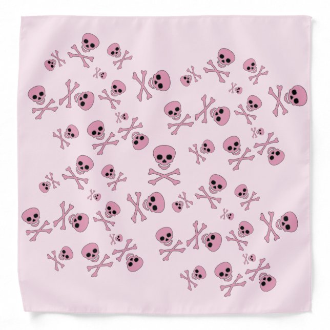 Jolly Roger Pink Girl Pirate Flag Bandana (Front)