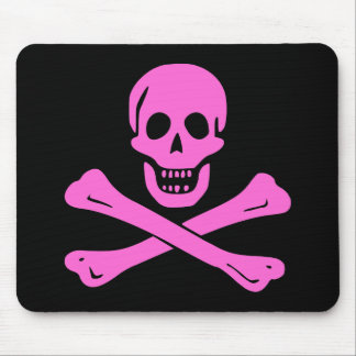 Jolly Roger Pink Mouse Pad