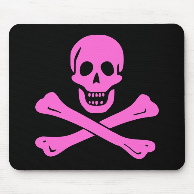 Jolly Roger Pink Mouse Pad (Front)