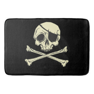 JOLLY ROGER PIRATE BATH MAT