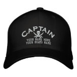 Jolly Roger Pirate Captains Fun Sailing Embroidered Baseball Cap at Zazzle