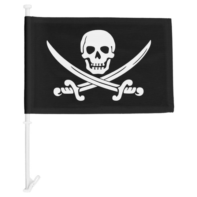 Jolly Roger Pirate Car Flag (Front)