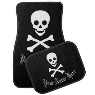 Jolly Roger Pirate Car Floor Mat