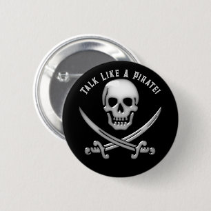Jolly Roger Pirate Day Button