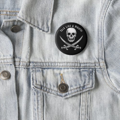 Jolly Roger Pirate Day Button