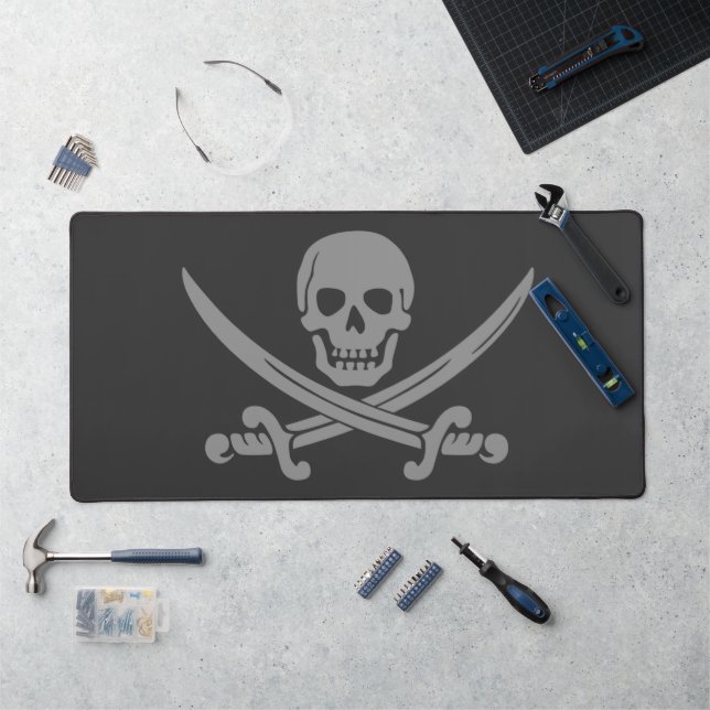 Jolly Roger Pirate Desk Mat (Workstation)
