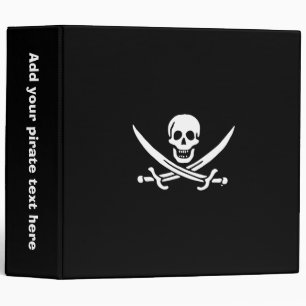 Jolly roger pirate flag binder