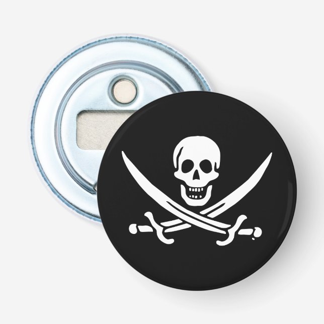 Jolly roger pirate flag bottle opener (Front)
