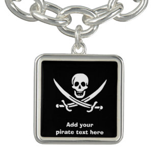 Jolly roger pirate flag bracelet