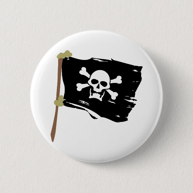 Jolly Roger Pirate Flag Button (Front)