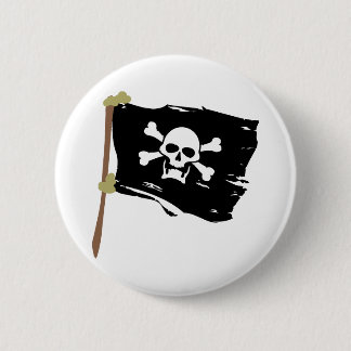 Jolly Roger Pirate Flag Button