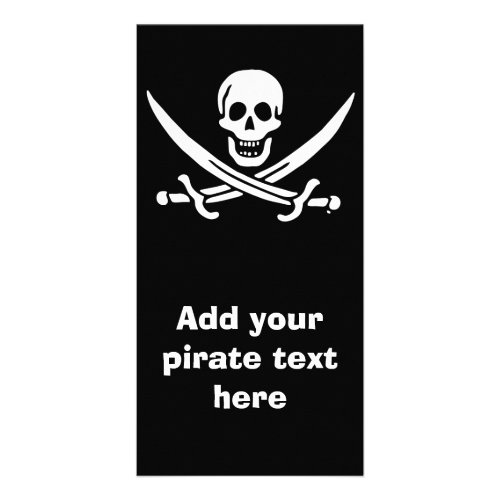 Jolly roger pirate flag card