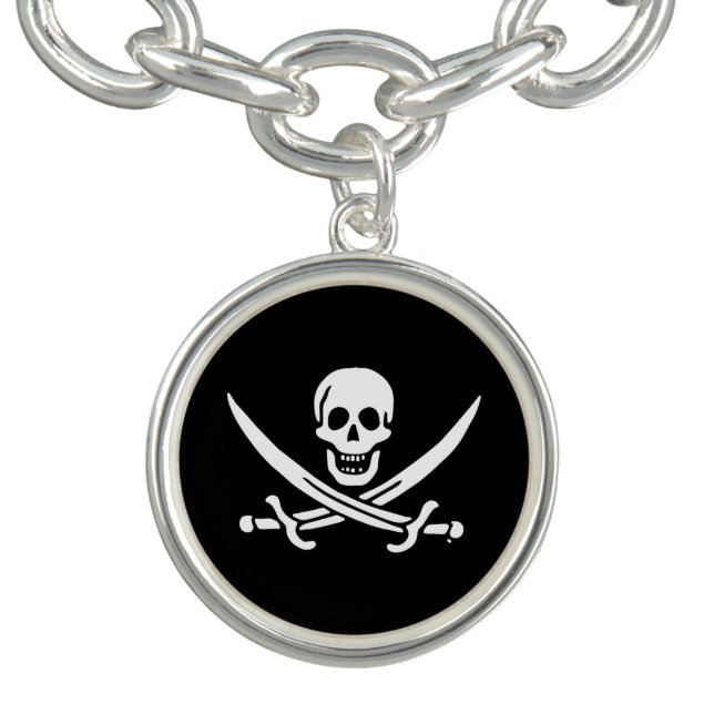 Jolly roger pirate flag charm bracelet (Design)