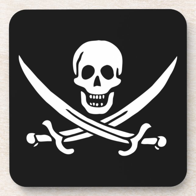 Jolly Roger Pirate Flag Coaster (Front)