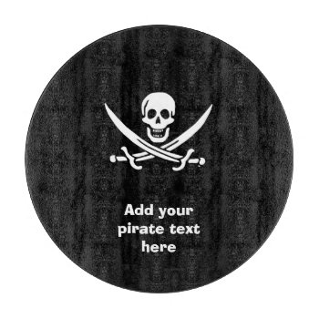Jolly Roger Pirate Flag Cutting Board by customizedgifts at Zazzle