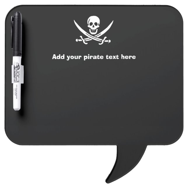 Jolly roger pirate flag Dry-Erase board (Front)