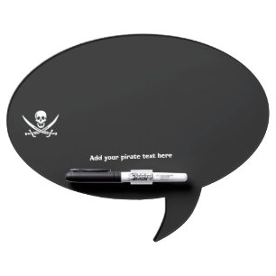 Jolly roger pirate flag dry erase board