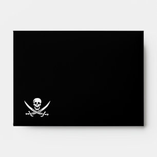 Jolly roger pirate flag envelope