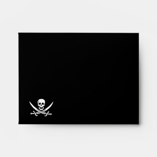 Jolly roger pirate flag envelope