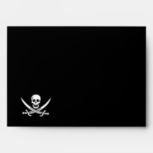 Jolly roger pirate flag envelope