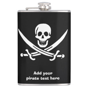 Jolly roger pirate flag flask