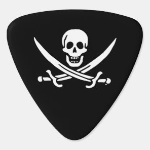 Jolly roger pirate flag guitar pick